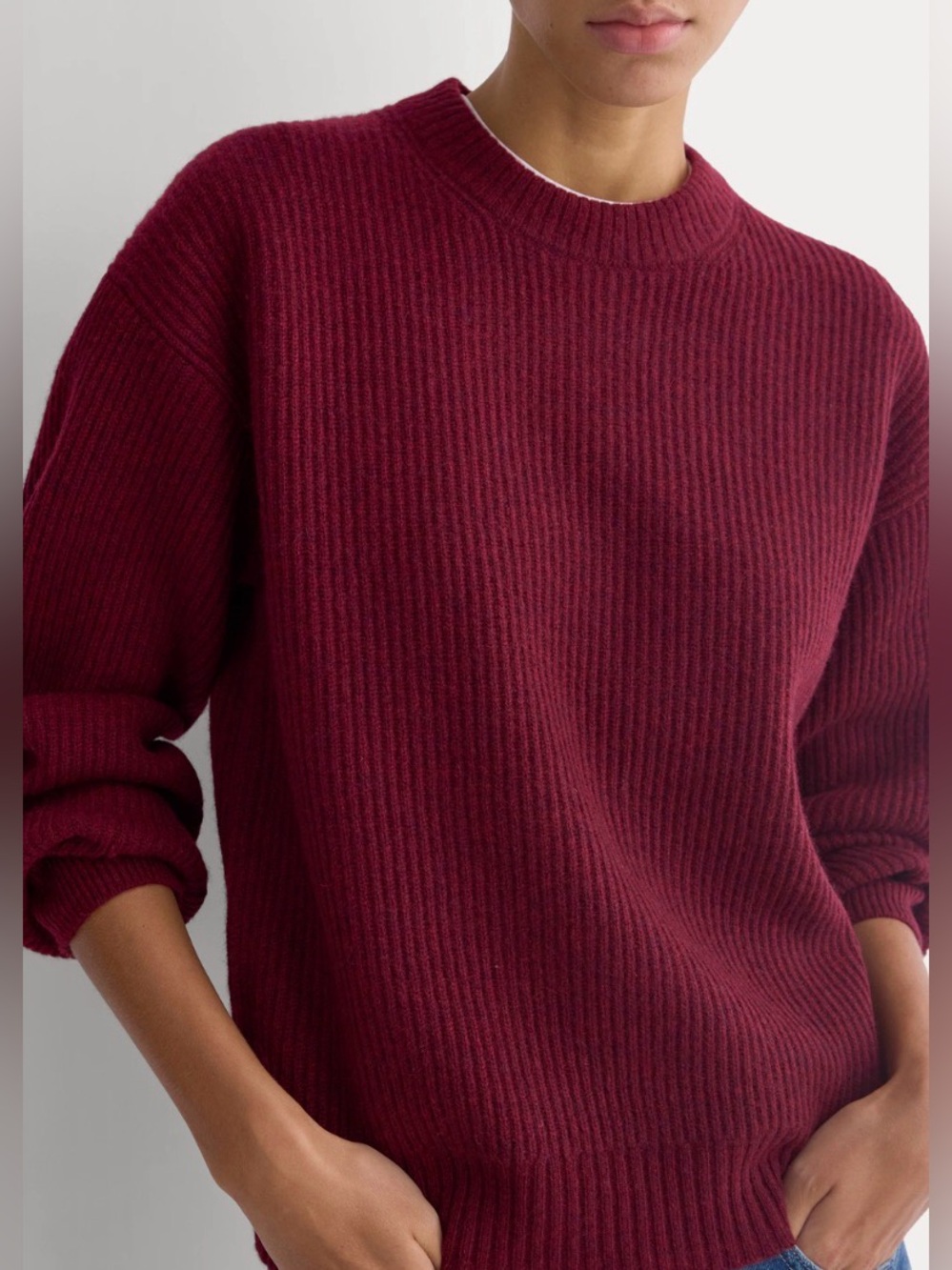 NWT Everlane Cashmere Fisherman Sweater, Size M $218